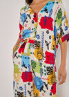 Colourful Sketch Print Culottes, Cream, large