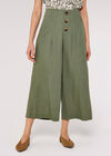 Linen Mix Culotte , Khaki, large