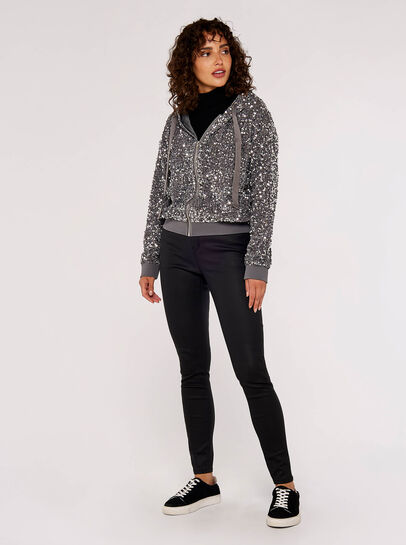 Sequin Bomber Jacket