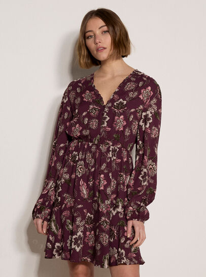 Floral Ruffle Mini Dress