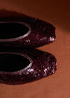 Sequin Embellished Ballerina Shoes, Red, large