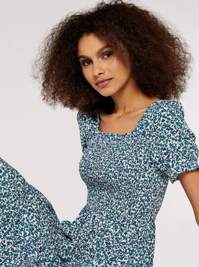Ditsy Milkmaid Maxi Dress