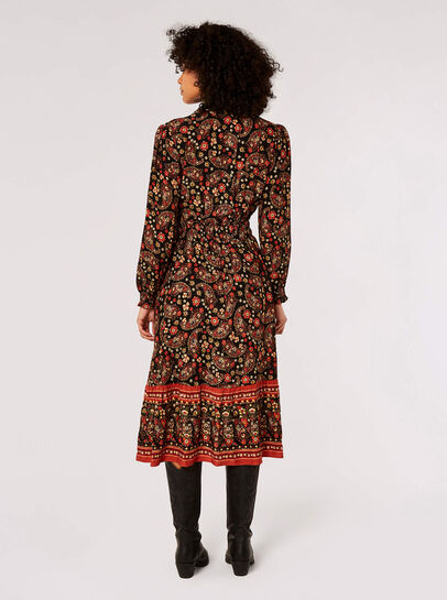 Ditsy Floral Paisley Midi Dress