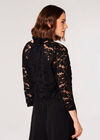 Cropped Lace Bolero, Black, large