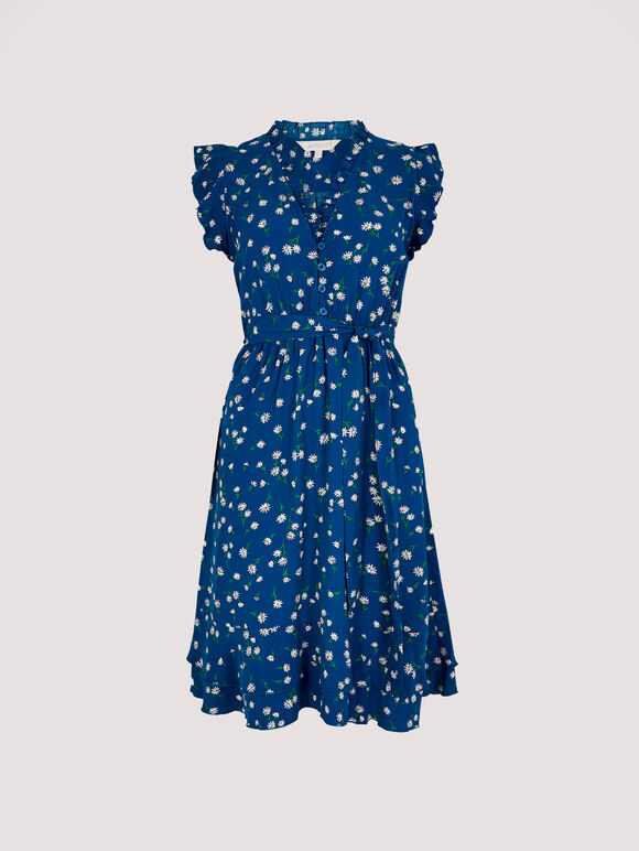 Daisy Ditsy Mini  Dress, Blue, large