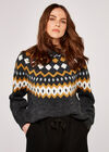 Pull Fairisle, gris, grand