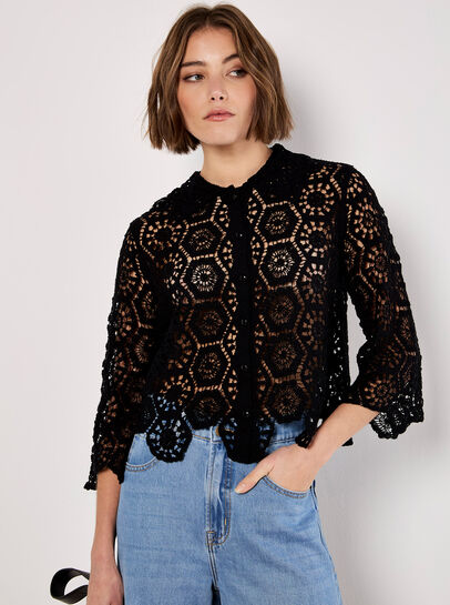 Geometric Crochet Shirt