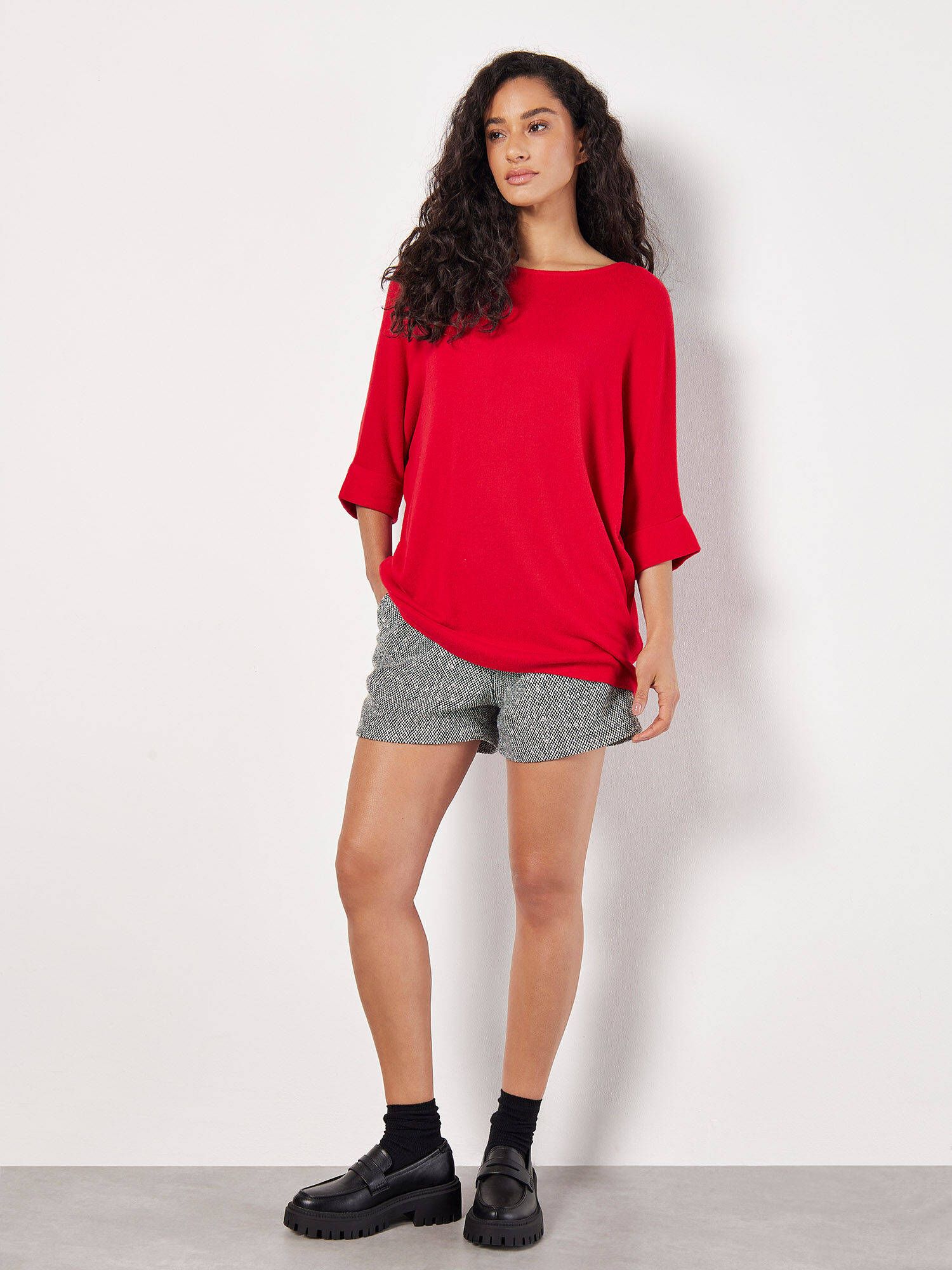 Weiches Fledermaus Top Apricot Kleidung