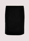 Boucle Knitted Mini Skirt, Black, large