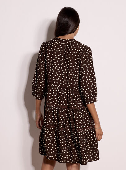 Polka Dot Tiered Mini Dress