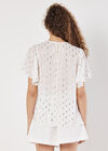 Gold Foil Blouse, White, large