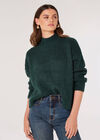 Chunky Knit Ribbed Jumper, Green, large