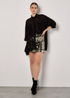 Sequin A-Line Mini Skirt, Yellow, large