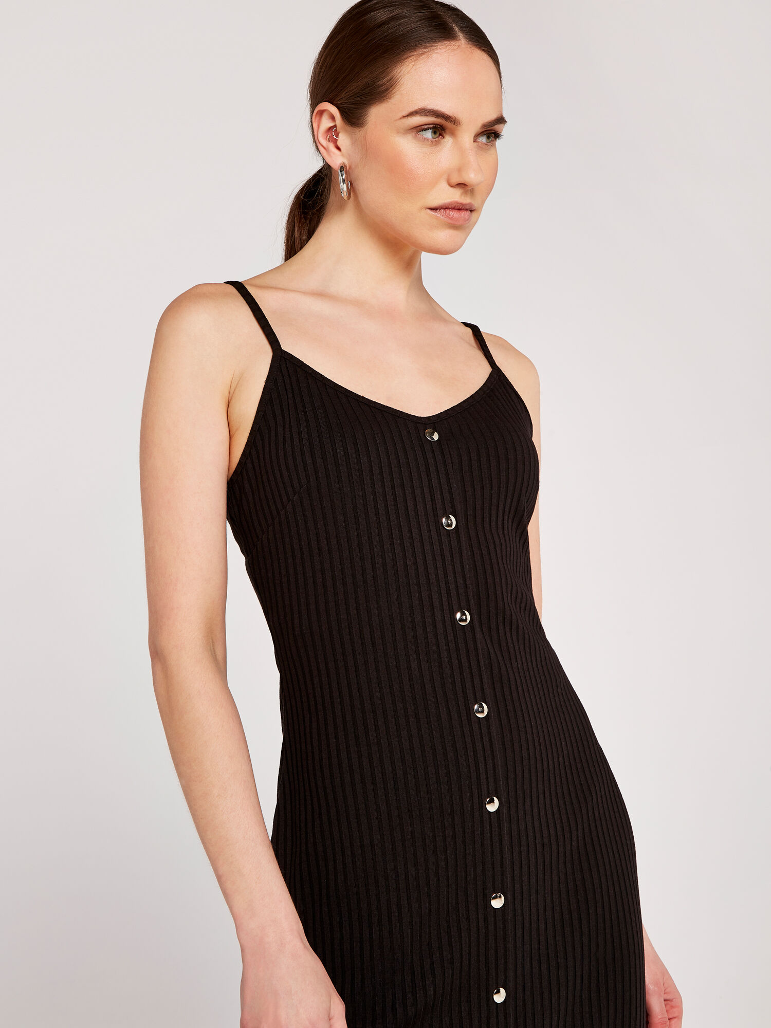 Jersey Ribbed Cami Dress | Apricot UK