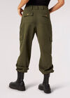 Pantalon cargo en sergé, vert, grand