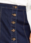 Navy Denim Mini Skirt, Navy, large