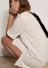 Sequin Embellished Mini Dress, White, large