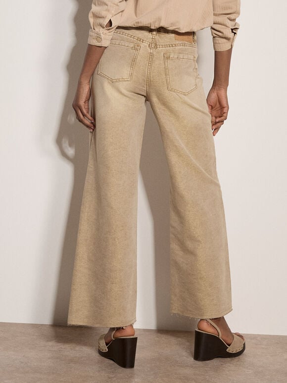 Rei Shimmer Wide-Leg Jeans, Stone, large