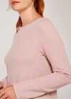 Waffle Knit Top, Pink, large