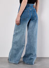 Dip Dye Wide Leg Jeans, Blue, large