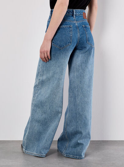 Dip Dye Wide Leg Jeans