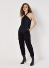 Twisted Knot Sleeveless Top, Black, large