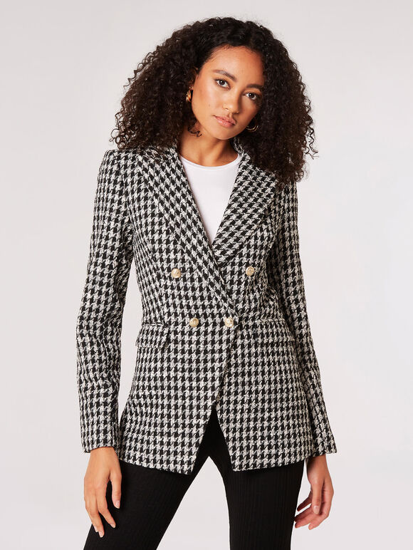 Dogtooth Blazer & Skirt, , large