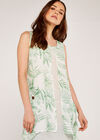 Leaf Print Panel Tunic, Cream, large