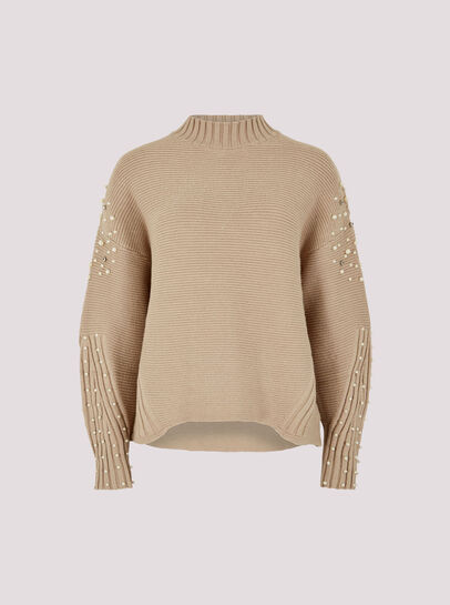 Pearl Gemstone Embellished Jumper