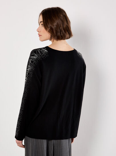 Diamante Snakeskin Sparkle Jumper