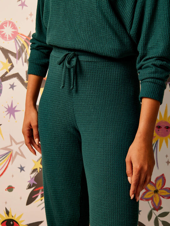 Waffle Knit Jogger, Green, large
