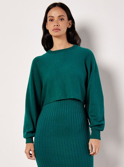 Cropped Batwing Jumper