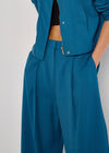 Soft Tailored Wide Leg Trousers, Teal, large