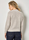 Sequin Fisherman Knit Jumper, Cream, large