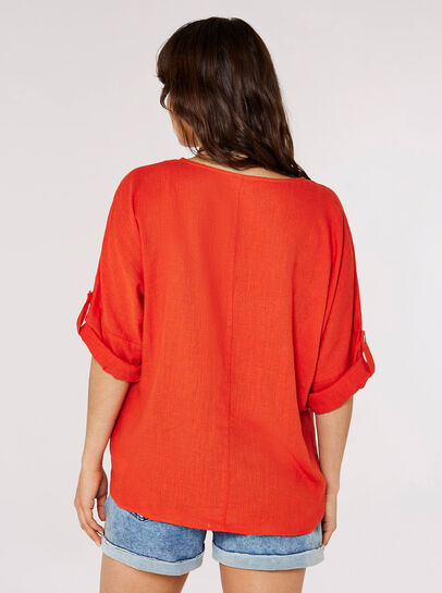Line Mix Batwing Top