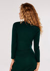 Ribbed Knit Cropped Top, Green, large