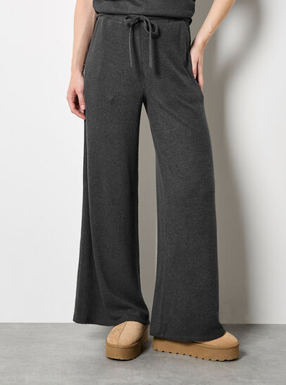 Soft Knit Wide Leg Trousers