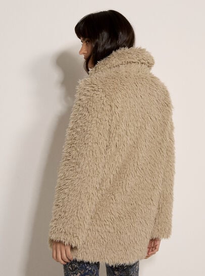 Faux Fur Panel Jacket