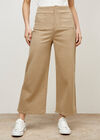 Cropped Flare Cotton Jeans, Stone, large