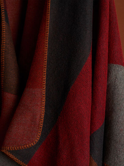 Colour Block Blanket Cape