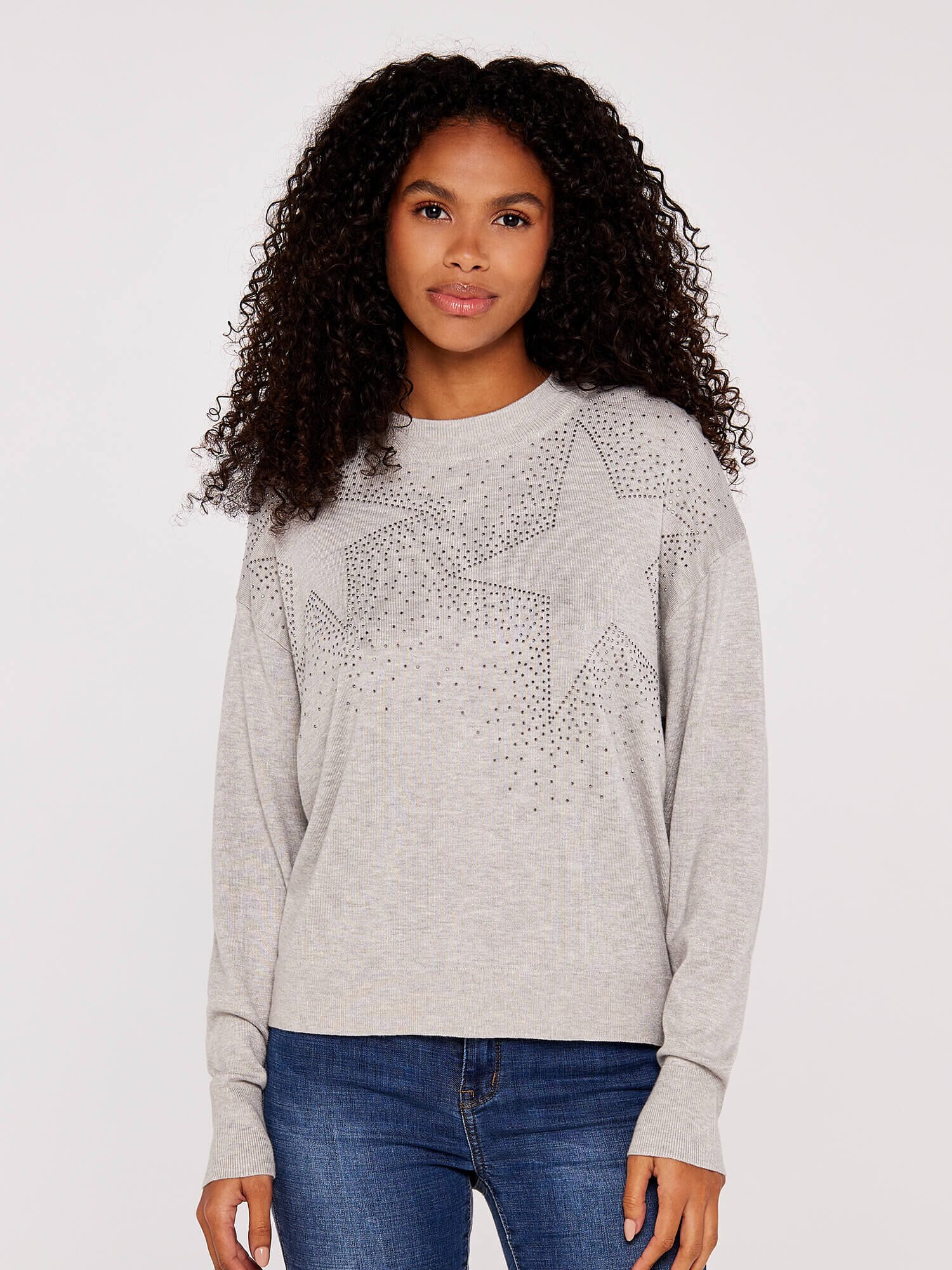 Star Heatsealed Jumper Apricot Clothing