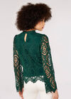 Scallop Lace Top, Green, large