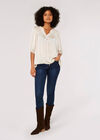 Satin Smock Detail Blouse, Stone, large