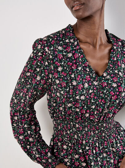 Ditsy Floral Shimmer Mini Dress