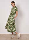 Brushstroke Squares Utility Midi Dress, Green, large