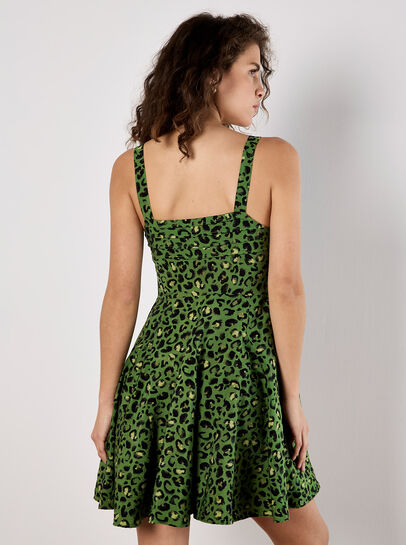 Animal Print Skater Mini Dress