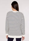 Star Stripe Sweatshirt, Cream, large