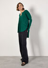 Waffle Jersey Layered Top, Green, large