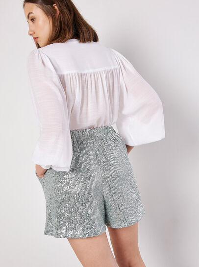 Sequin Embellished Shorts