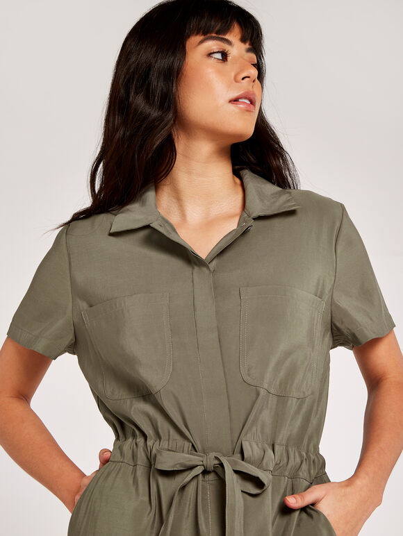 Utility Playsuit, Khaki, large